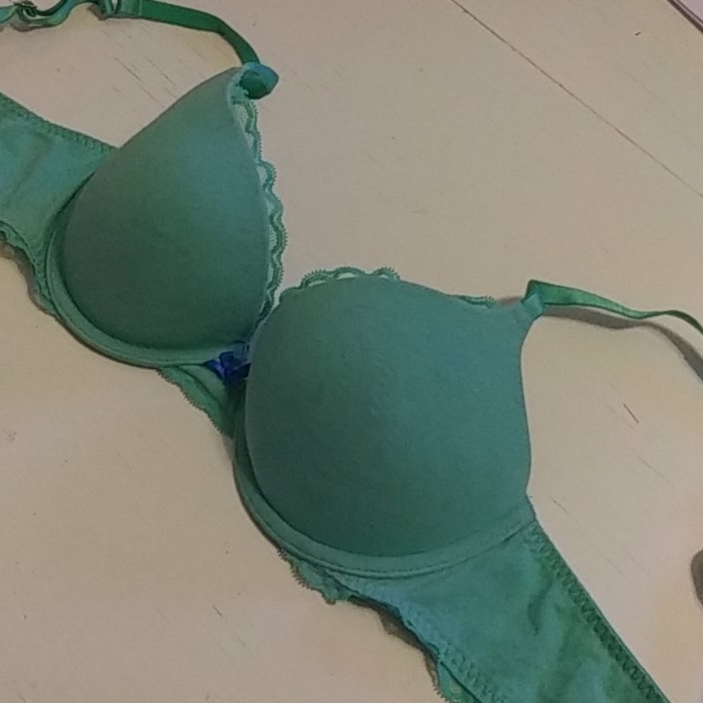 Aerie blue green bra